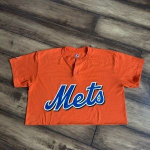 Vibrant Orange Mets Crop Top Jersey